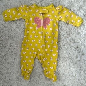 Butterfly footsie pajamas